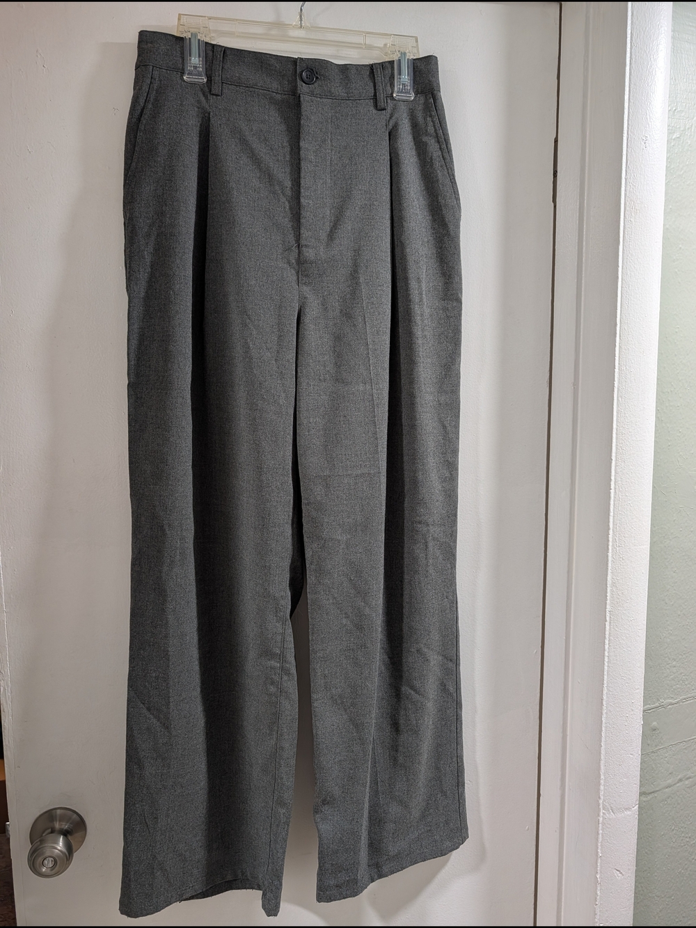 Urban Outfitters Wide-Leg Pleated Pants - Gray